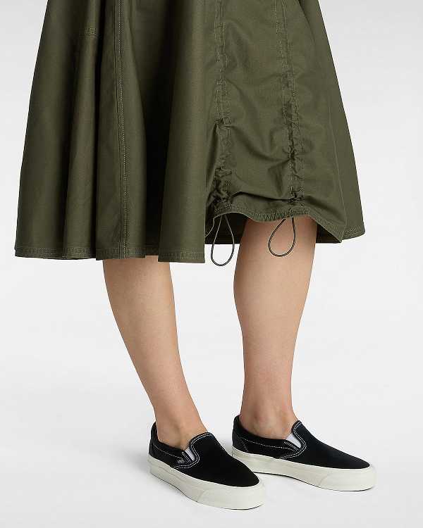 Women Vans Premium 98 Satin Slip On Shoes Black Malaysia | VN9082654