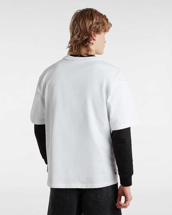 Women Vans Premium Logo T Shirts White Malaysia | VN0246893
