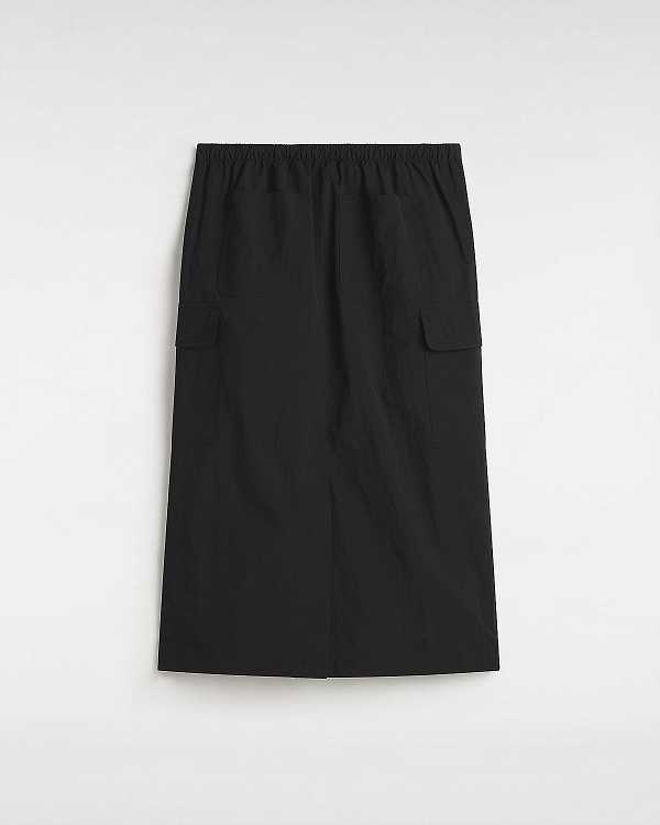 Women Vans Riley Parachute Cargo Skirt Black Malaysia | VN3951864