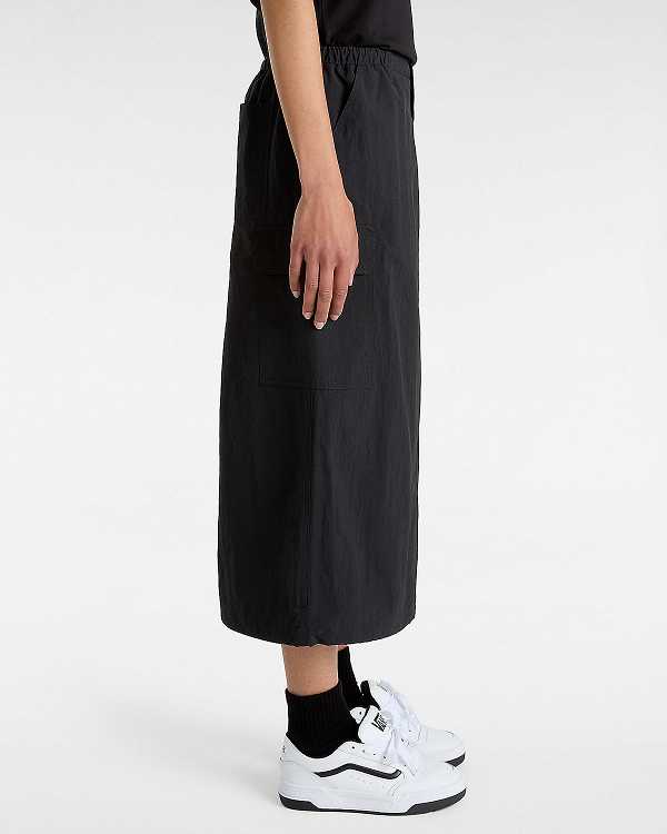 Women Vans Riley Parachute Cargo Skirt Black Malaysia | VN3951864