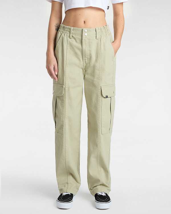 Women Vans Sidewalk Pants Beige Malaysia | VN7564831