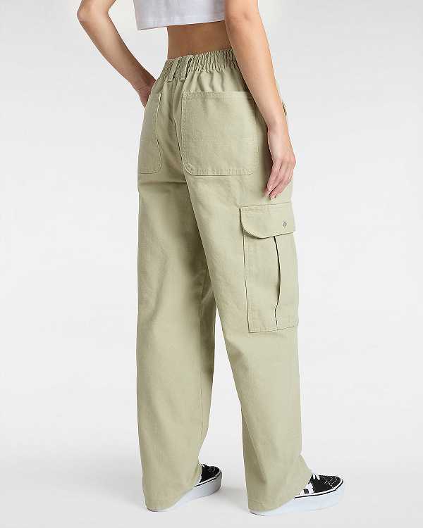 Women Vans Sidewalk Pants Beige Malaysia | VN7564831