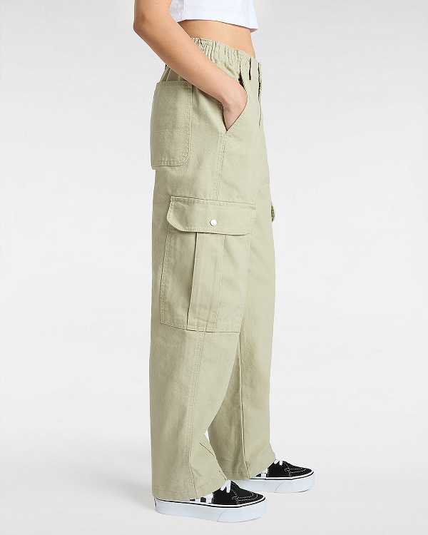 Women Vans Sidewalk Pants Beige Malaysia | VN7564831