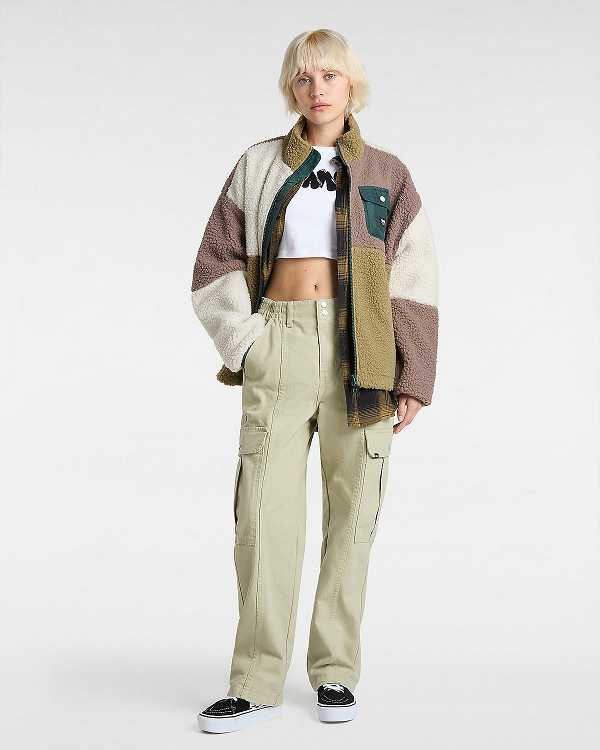 Women Vans Sidewalk Pants Beige Malaysia | VN7564831
