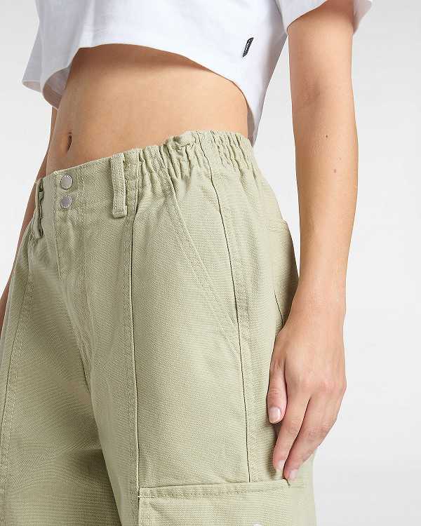 Women Vans Sidewalk Pants Beige Malaysia | VN7564831