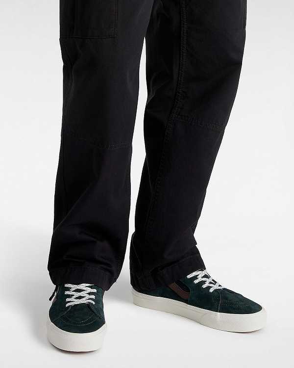 Women Vans Sk8-Hi Pig Suede Skate Shoes Green Malaysia | VN7240893