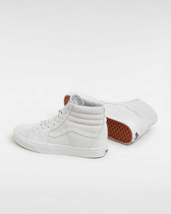 Women Vans Sk8-Hi Suede Mix Skate Shoes White Malaysia | VN2810534