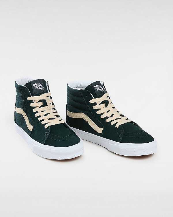 Women Vans Sk8-Hi Suede Skate Shoes Green Malaysia | VN7634928