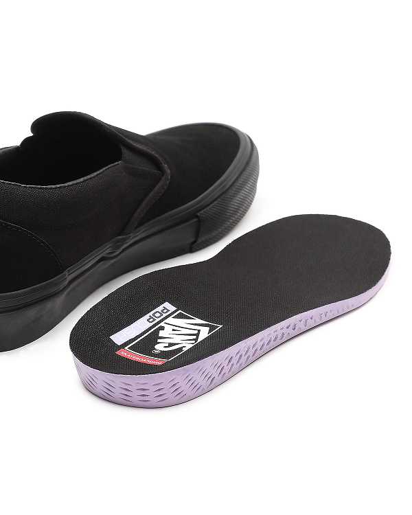 Women Vans Skate Slip On Shoes Black Malaysia | VN7896431