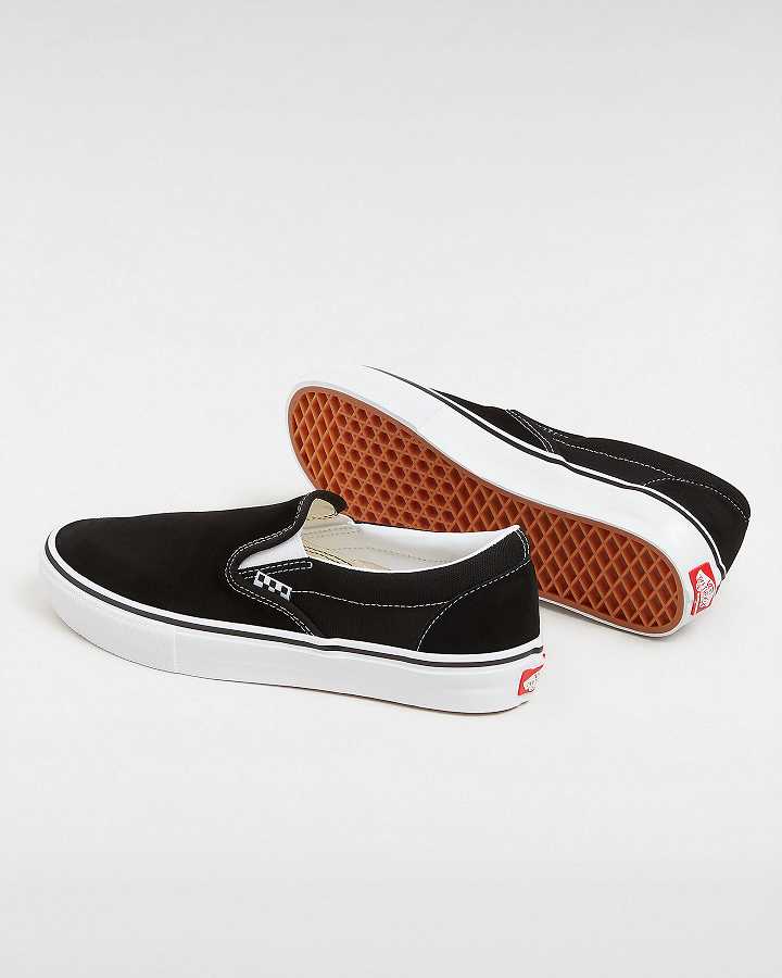Women Vans Skate Slip On Shoes Black Malaysia | VN8436102