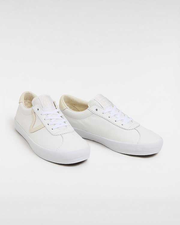 Women Vans Sport Skate Shoes White / Beige Malaysia | VN7389260