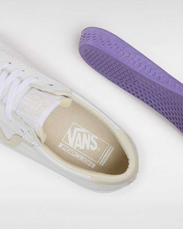 Women Vans Sport Skate Shoes White / Beige Malaysia | VN7389260