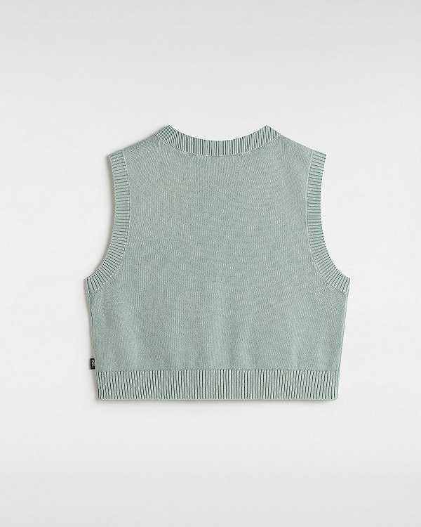 Women Vans Syd Sweater Vest Blue Malaysia | VN3568127
