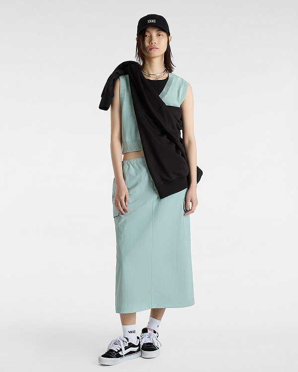 Women Vans Syd Sweater Vest Blue Malaysia | VN3568127