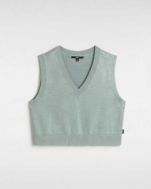 Women Vans Syd Sweater Vest Blue Malaysia | VN3568127