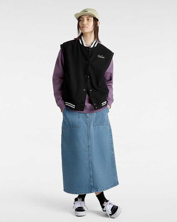 Women Vans Union Denim Carpenter Skirt Blue Malaysia | VN7609243