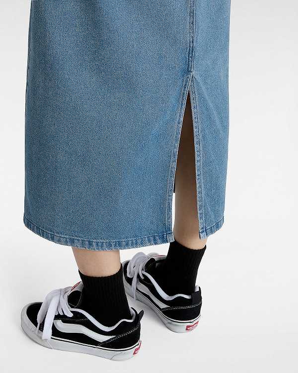 Women Vans Union Denim Carpenter Skirt Blue Malaysia | VN7609243