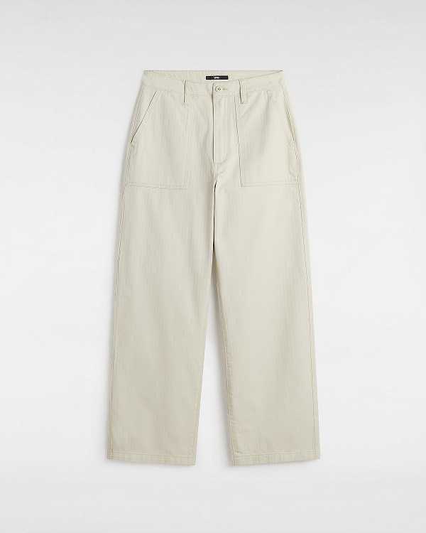 Women Vans Union Relaxed Carpenter Pants Beige Malaysia | VN5078632