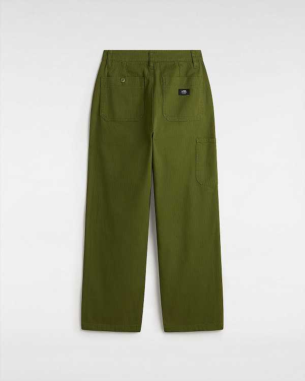 Women Vans Union Relaxed Carpenter Pants Green Malaysia | VN3487152