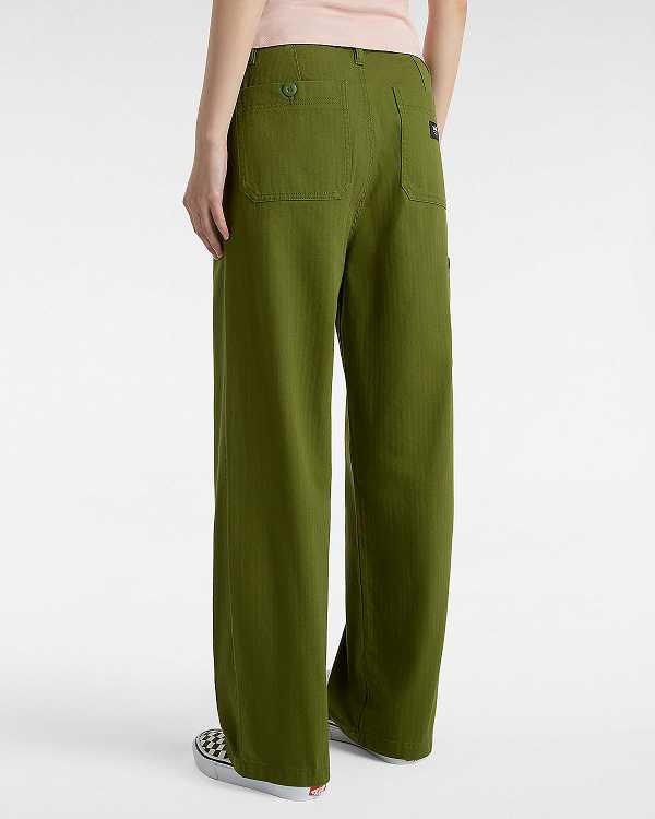 Women Vans Union Relaxed Carpenter Pants Green Malaysia | VN3487152