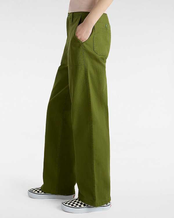 Women Vans Union Relaxed Carpenter Pants Green Malaysia | VN3487152