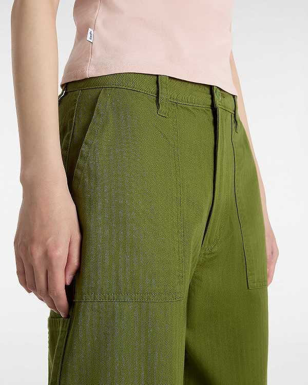 Women Vans Union Relaxed Carpenter Pants Green Malaysia | VN3487152