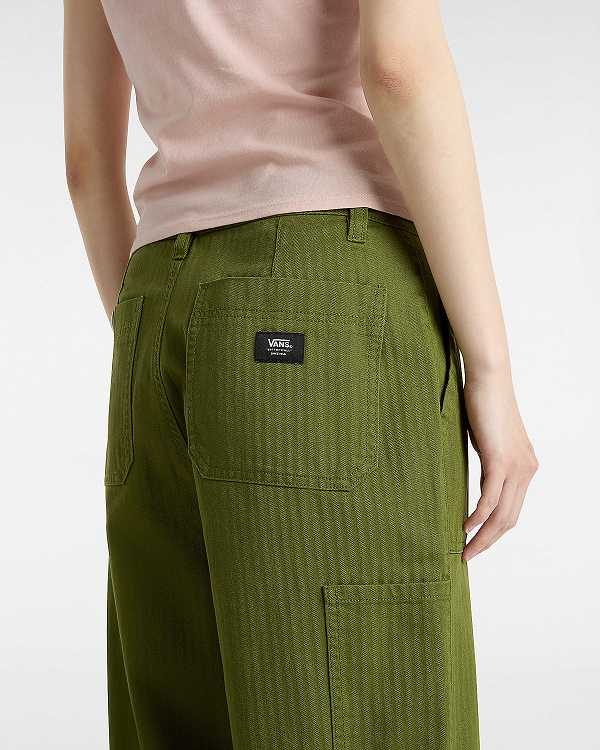 Women Vans Union Relaxed Carpenter Pants Green Malaysia | VN3487152
