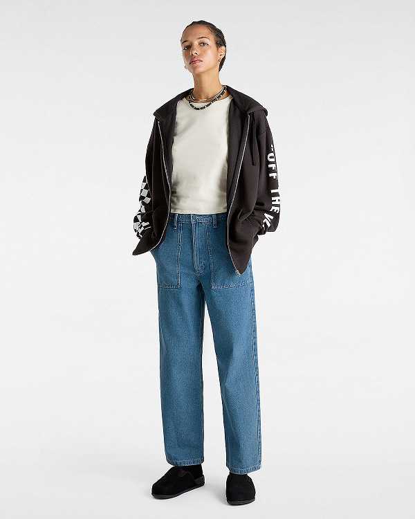 Women Vans Union Relaxed Denim Carpenter Pants Blue Malaysia | VN1796840