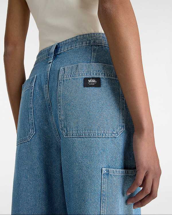 Women Vans Union Relaxed Denim Carpenter Pants Blue Malaysia | VN1796840