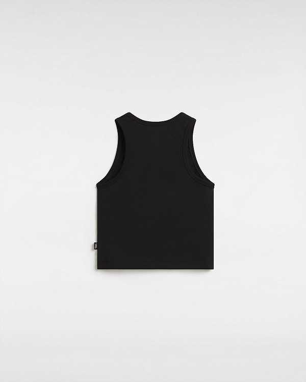 Women Vans Varsity Racer Tank Top Black Malaysia | VN1385790