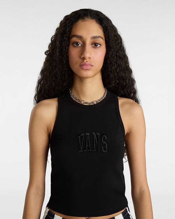 Women Vans Varsity Racer Tank Top Black Malaysia | VN1385790