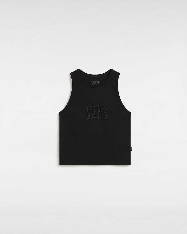 Women Vans Varsity Racer Tank Top Black Malaysia | VN1385790