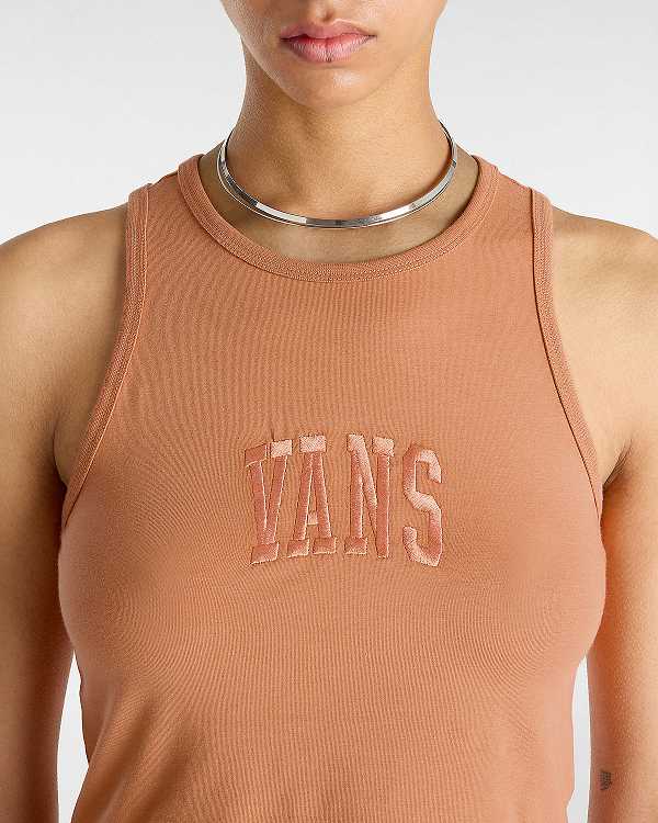 Women Vans Varsity Racer Tank Top Orange Malaysia | VN1295430