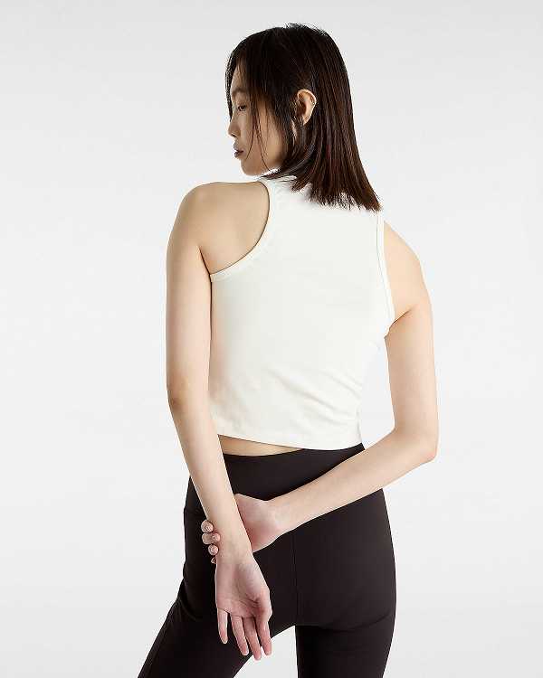 Women Vans Varsity Racer Tank Top White Malaysia | VN4092735