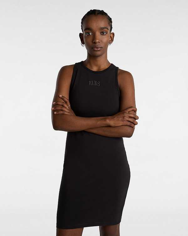 Women Vans Varsity Tank Dress Black Malaysia | VN6489753