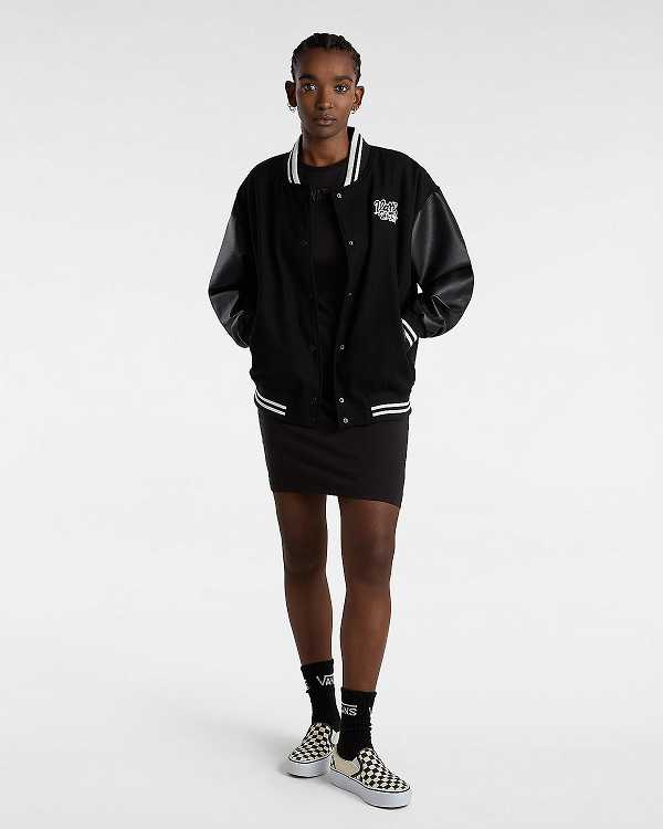 Women Vans Varsity Tank Dress Black Malaysia | VN6489753