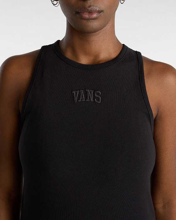 Women Vans Varsity Tank Dress Black Malaysia | VN6489753