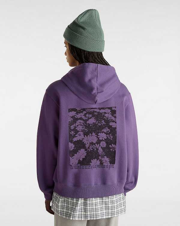 Women Vans Wellness Blousant Hoodie Purple Malaysia | VN3074269