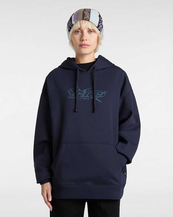 Women Vans Y2V Hoodie Blue Malaysia | VN9187306